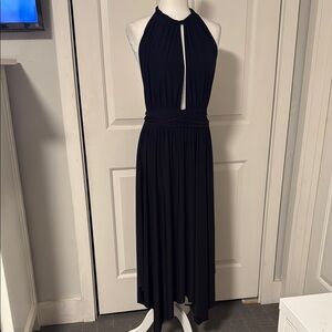 MISA Elegant Black Halter Dress